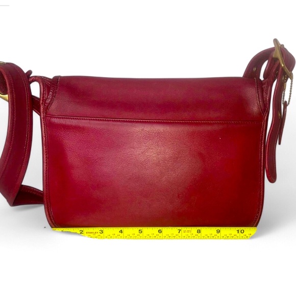COACH PATRICIA SCHNEIDER'S Red Glove Tanned Crossbody Shoulder Bag VTG 9951 COA - Picture 9 of 17